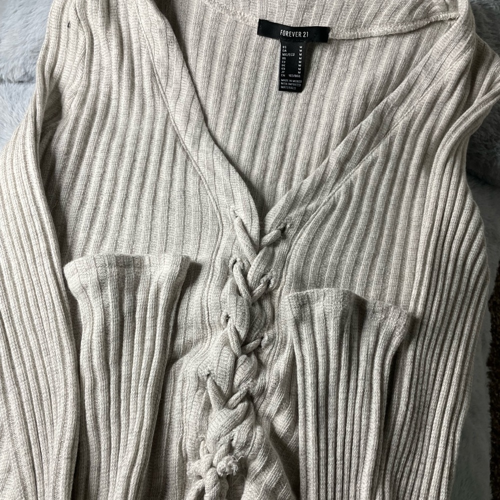 Forever 21 beige long sleeve